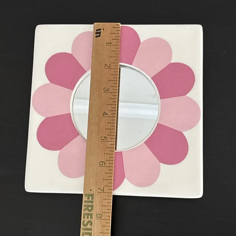 Lenox Gorham Merry Go Round “Mary Mary Quite Contrary” Pink Flower Square Mirror